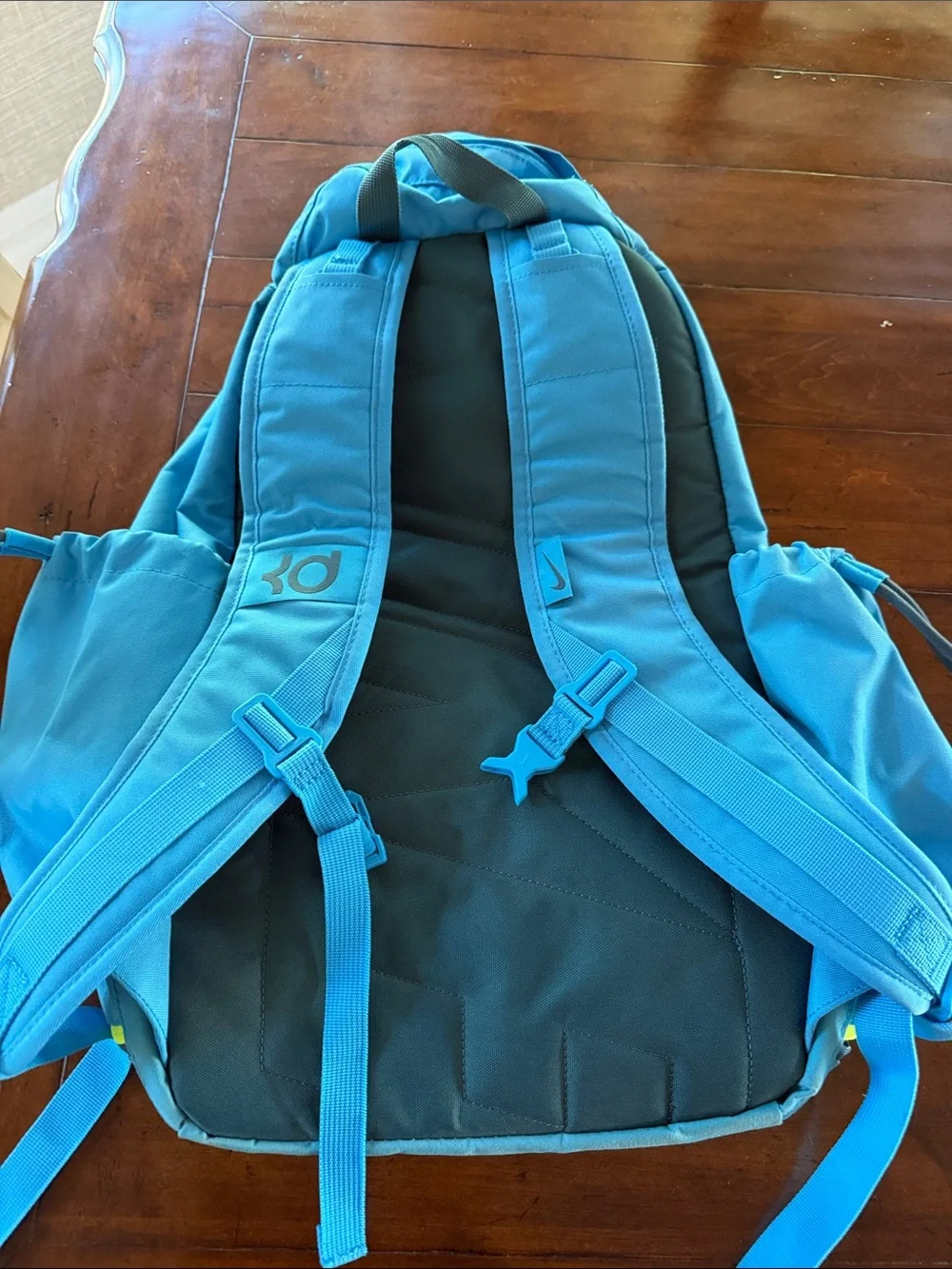 Huge Nike Elite KD Bright Blue Backpack with Neon Yellow Trim. Great condition!